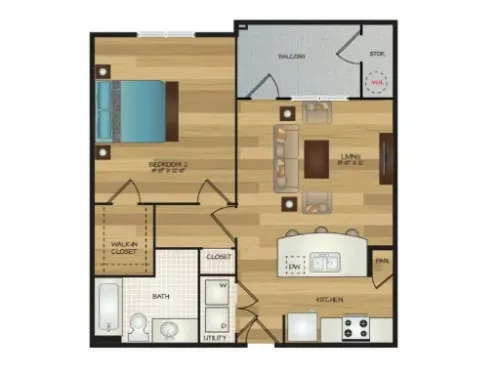 Cascadia Luxury Apartment Homes San Antonio FloorPLan 2