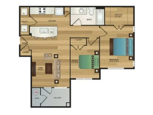 Cascadia Luxury Apartment Homes San Antonio FloorPLan 6