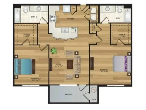 Cascadia Luxury Apartment Homes San Antonio FloorPLan 7