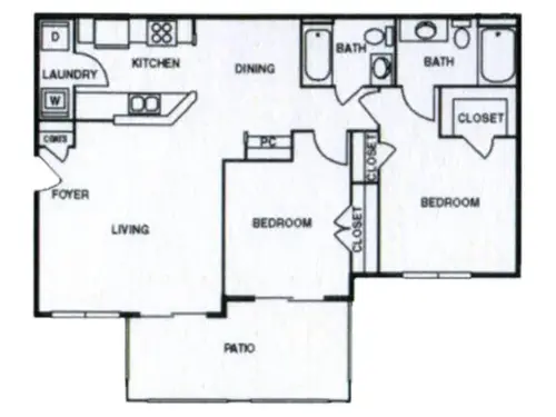 Castilleja Apartments El Paso Floorplan 15