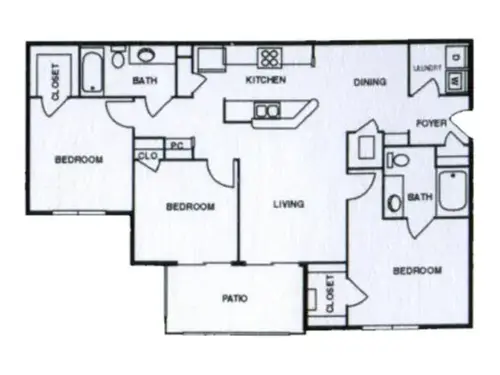 Castilleja Apartments El Paso Floorplan 20