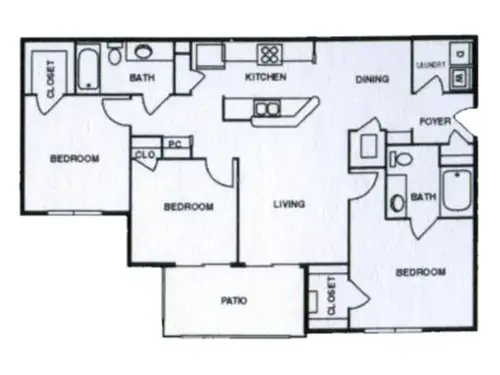 Castilleja Apartments El Paso Floorplan 22