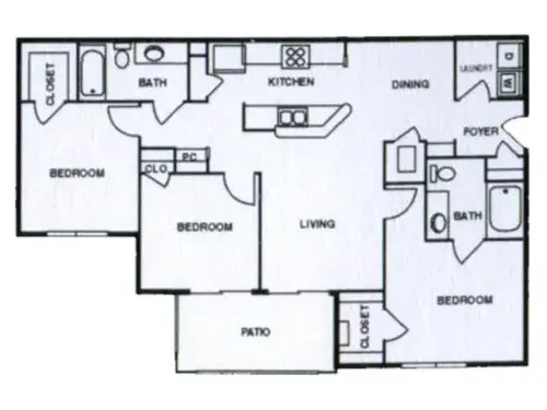 Castilleja Apartments El Paso Floorplan 23