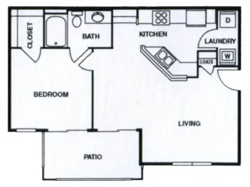 Castilleja Apartments El Paso Floorplan 3