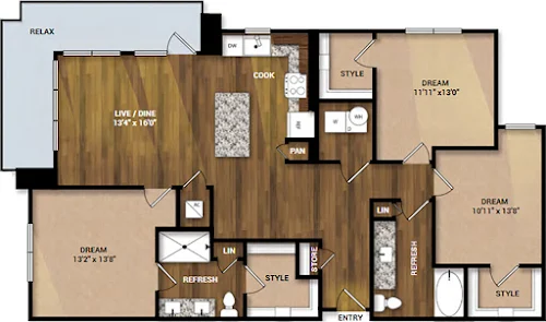 Centreport Landing Apartments Fort Worth Floorplan 10