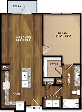Centreport Landing Apartments Fort Worth Floorplan 2