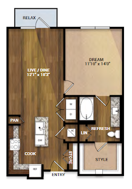 Centreport Landing Apartments Fort Worth Floorplan 5