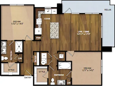 Centreport Landing Apartments Fort Worth Floorplan 8