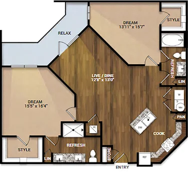 Centreport Landing Apartments Fort Worth Floorplan 9