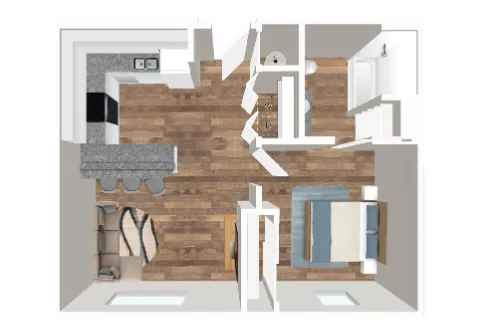 Clifton Riverside Apartments Fort Worth Floorplan 1