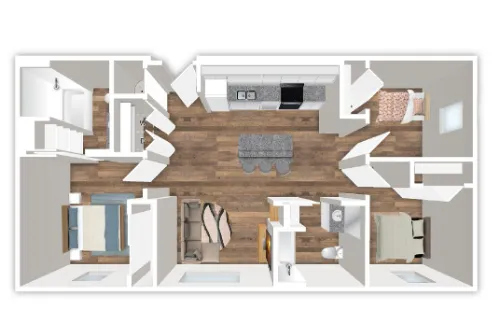 Clifton Riverside Apartments Fort Worth Floorplan 3
