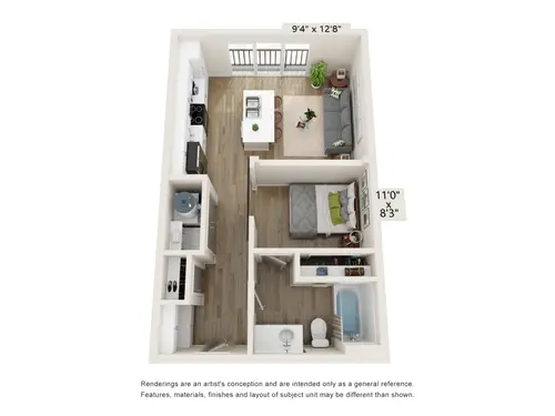 Desert Commons East El Paso Floorplan 1