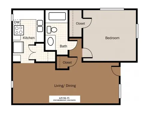 Dos Santos Apartments El Paso Floorplan 1