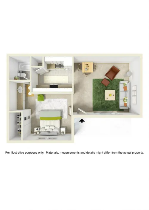 Double Tree Apartments El Paso FloorPlan 1