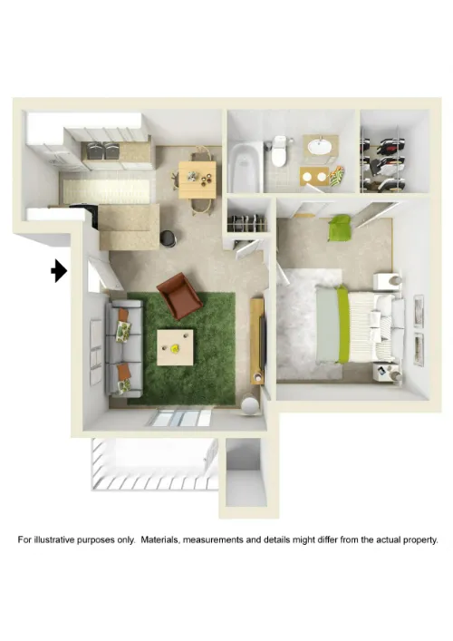 Double Tree Apartments El Paso FloorPlan 2