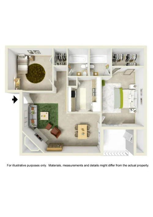 Double Tree Apartments El Paso FloorPlan 4