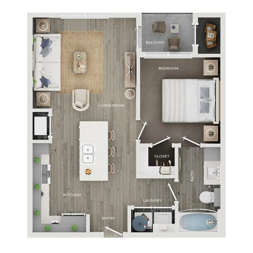 Eckhert Crossing Apartments floor plan 1