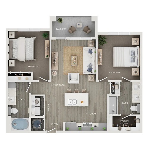 Eckhert Crossing Apartments floor plan 4