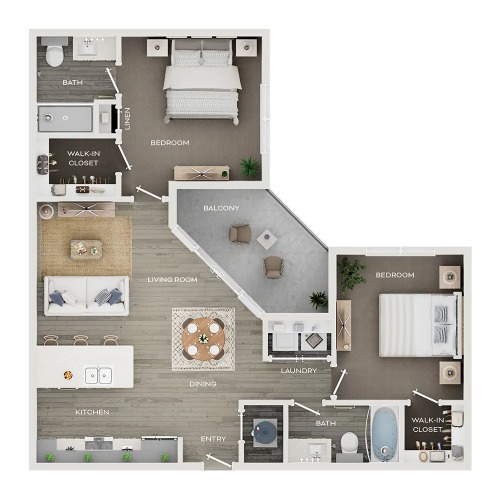 Eckhert Crossing Apartments floor plan 5