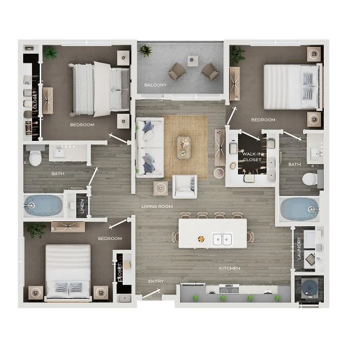 Eckhert Crossing Apartments floor plan 7