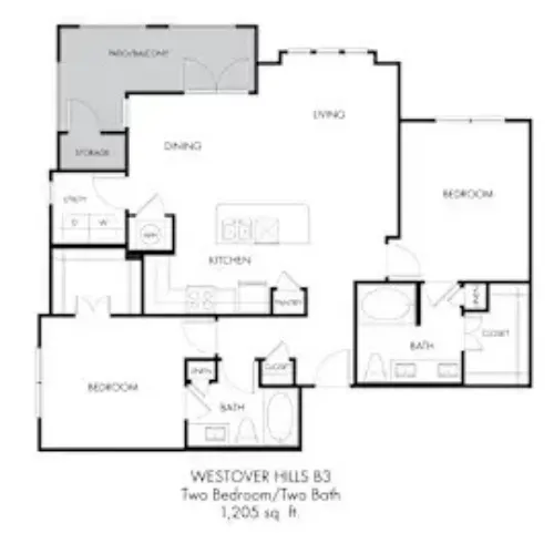 Estraya Westover Hills Apartments San Antonio FloorPlan 11