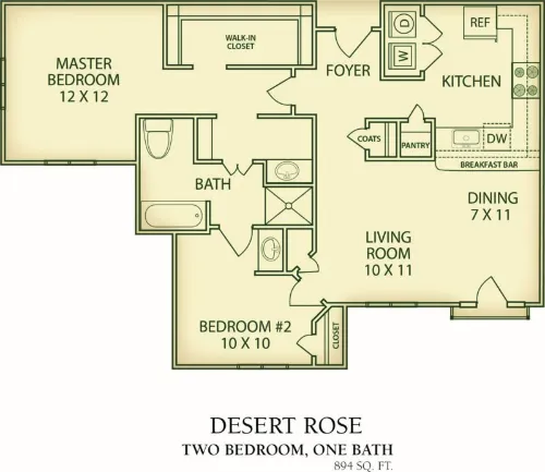 Evergreen At Hulen Bend Fort Worth Floorplan 3
