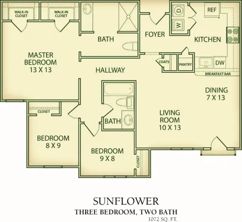 Evergreen At Hulen Bend Fort Worth Floorplan 4