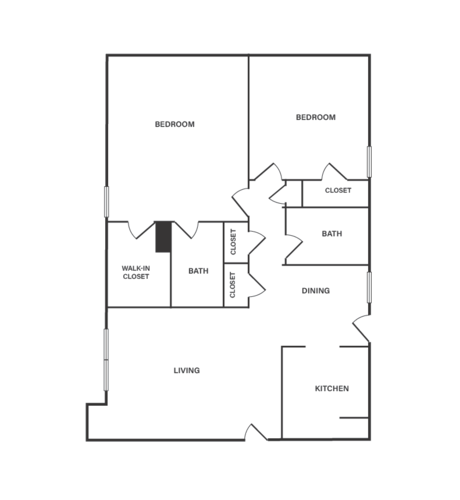 Flats at Brentwood Fort Worth Floorplan 2