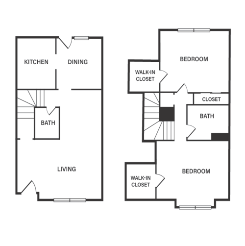 Flats at Brentwood Fort Worth Floorplan 3