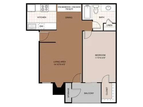 Foxglove Apartments El Paso Floorplan 2