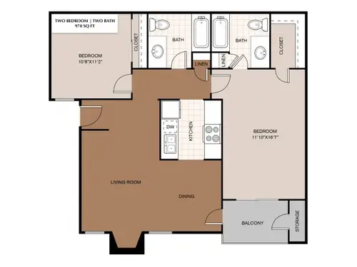 Foxglove Apartments El Paso Floorplan 3