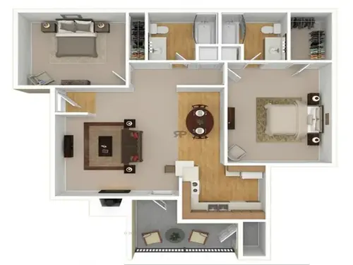 Foxglove Apartments El Paso Floorplan 4