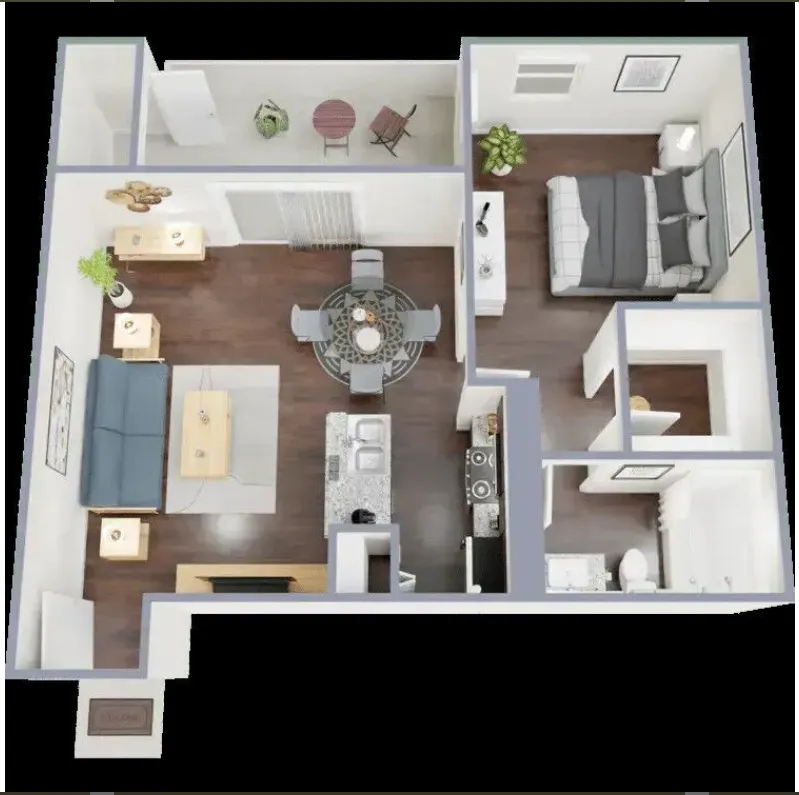 Harper at the Park Apartment Floorplan 2