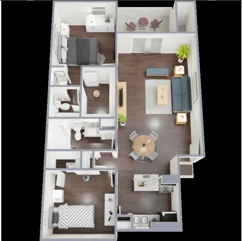 Harper at the Park Apartment Floorplan 5