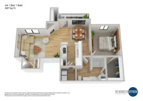 Heights of Cityview Fort Worth FloorPlan 4