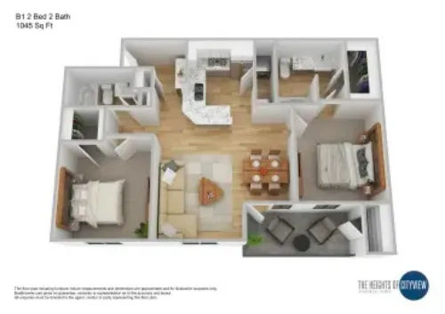 Heights of Cityview Fort Worth FloorPlan 5