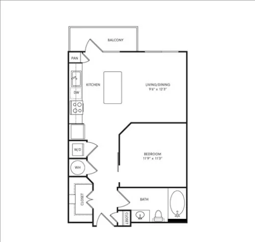 Henley at the RIM San Antonio FloorPlan 1