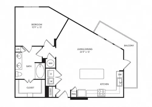 Henley at the RIM San Antonio FloorPlan 14