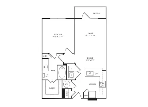 Henley at the RIM San Antonio FloorPlan 2