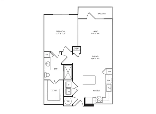 Henley at the RIM San Antonio FloorPlan 6