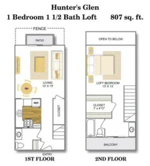 Hunter's Glen Apartments San Antonio FloorPlan 2