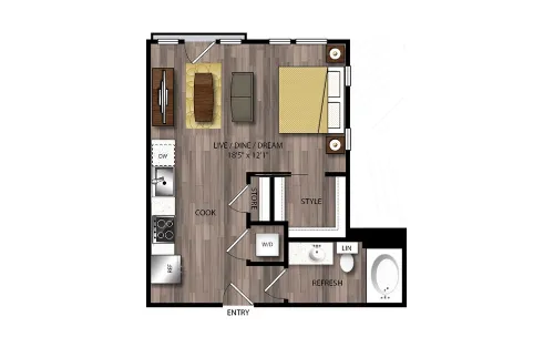 Jones and Rio San Antonio Floorplan 1