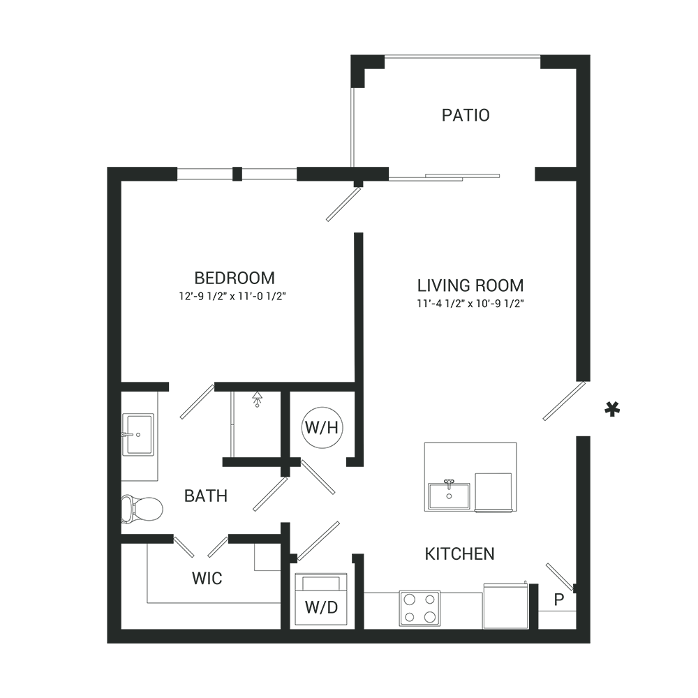 Junction Crossing Apartments Fort Worth FloorPlan 1