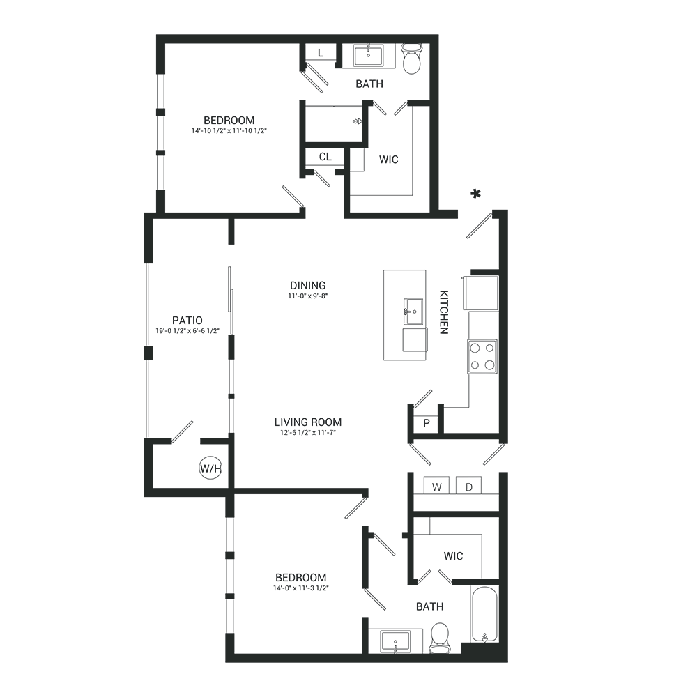 Junction Crossing Apartments Fort Worth FloorPlan 12