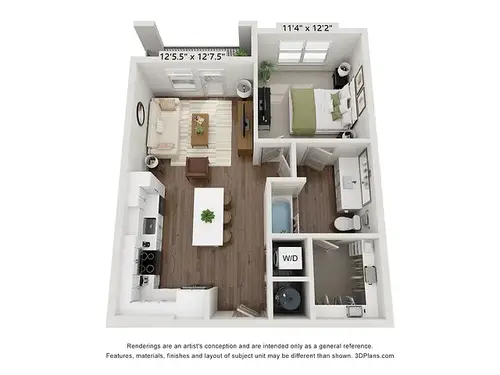 Kessler Apartments Fort Worth Floorplan 1