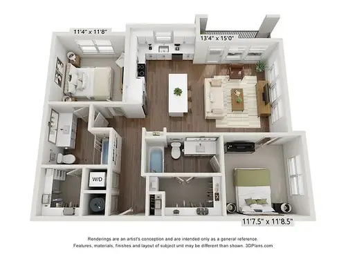 Kessler Apartments Fort Worth Floorplan 7