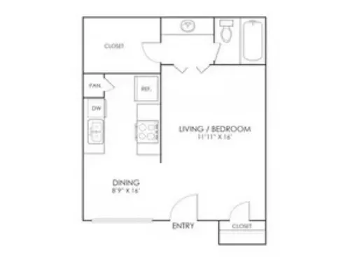 La Cima Apartments El Paso FloorPlan 1