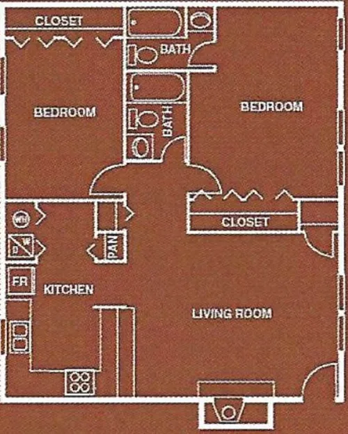 La Mesa Apartments floor plan 13