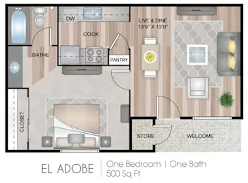 La Privada El Paso Floorplan 1