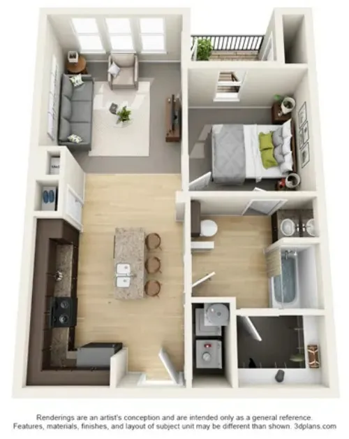 Landings at Marine Creek Fort Worth FloorPlan 1